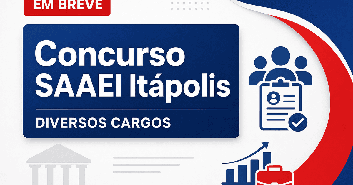 Concurso SAAEI Itápolis SP: banca contratada para nova seleção; diversos cargos - SAAEI