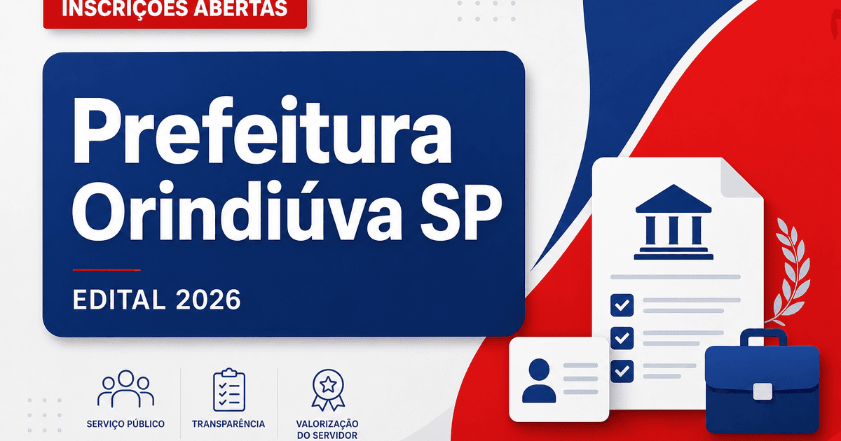 Prefeitura de Orindiúva - SP abre processo seletivo para Nutricionista e PEB II - Arte - Prefeitura de Orindiúva