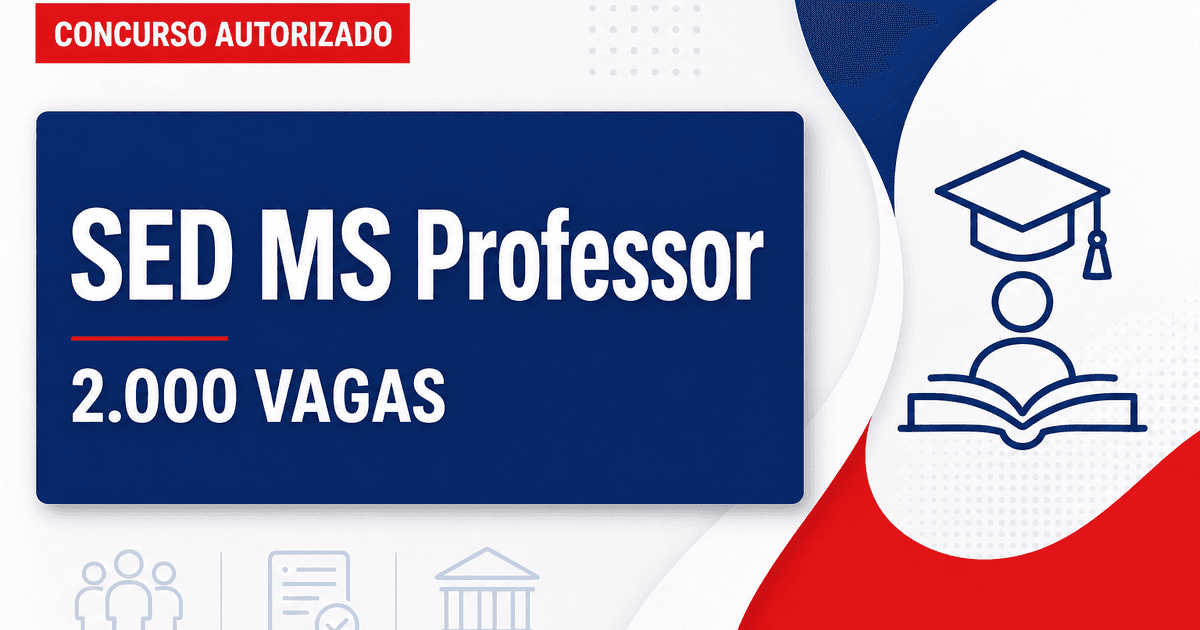 Concurso SED MS: publicada autorização oficial para 2 mil vagas de professor - Secretaria de Estado de Educação de Mato Grosso do Sul