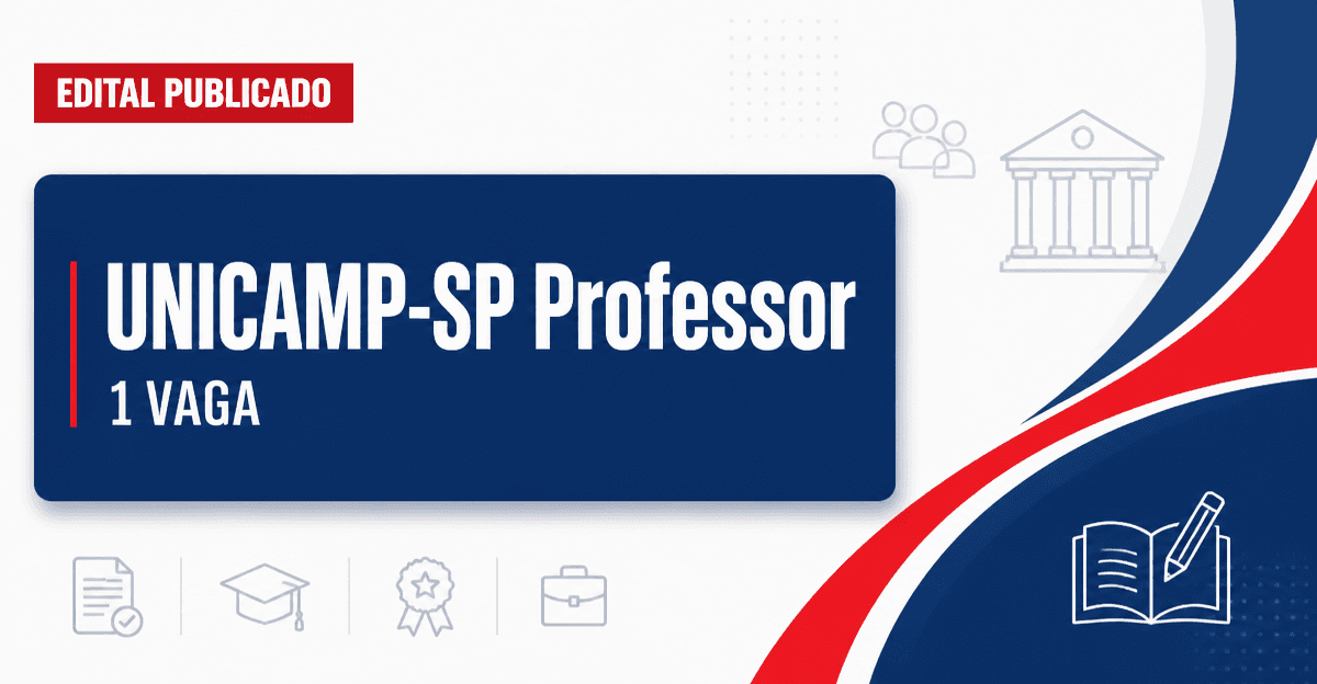 UNICAMP-SP abre vaga para professor do magistério secundário técnico no Departamento de Enfermagem - Universidade Estadual de Campinas