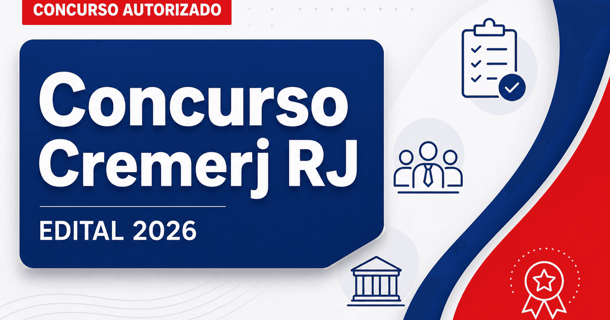 Concurso Cremerj: definida banca organizadora para níveis médio e superior - Conselho Regional de Medicina do Estado do Rio de Janeiro