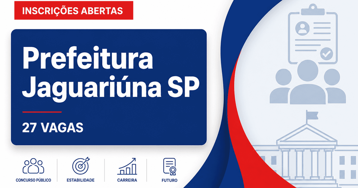 Prefeitura de Jaguariúna - SP abre seleção com 27 vagas para auxiliar de limpeza em saúde - Prefeitura de Jaguariúna