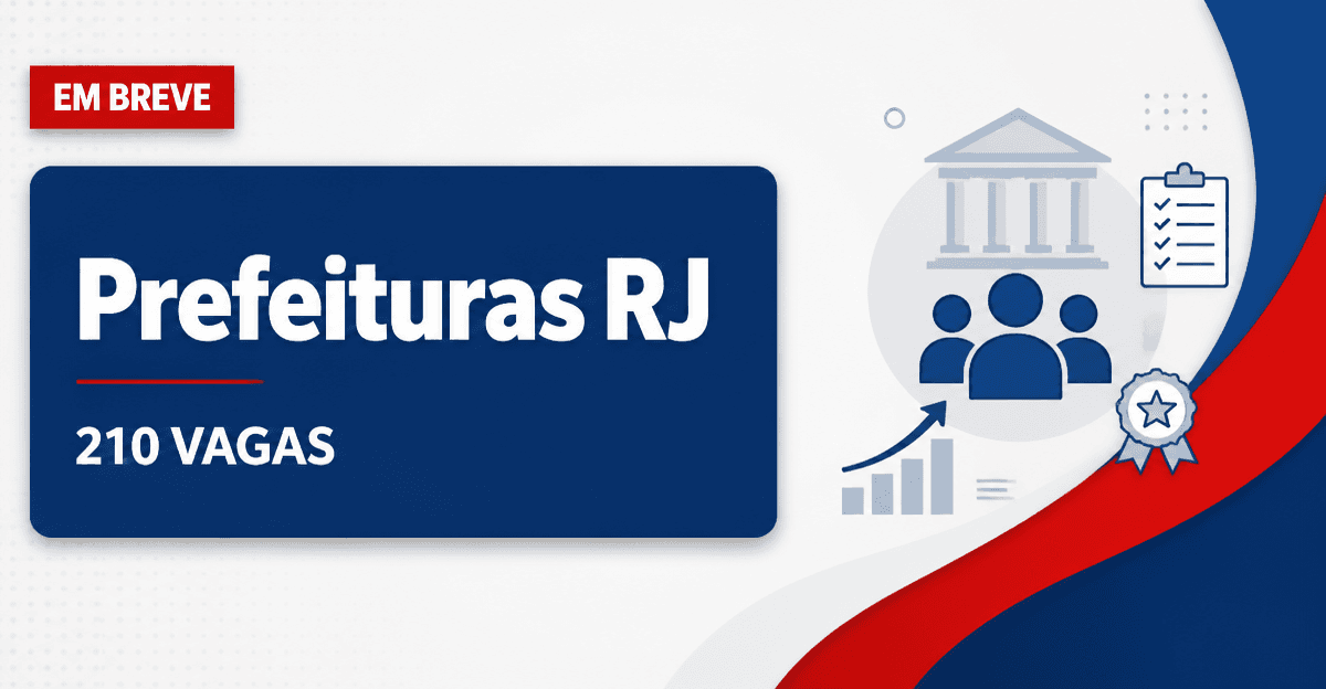 Concursos RJ somam 210 vagas de nível médio em prefeituras - prefeituras
