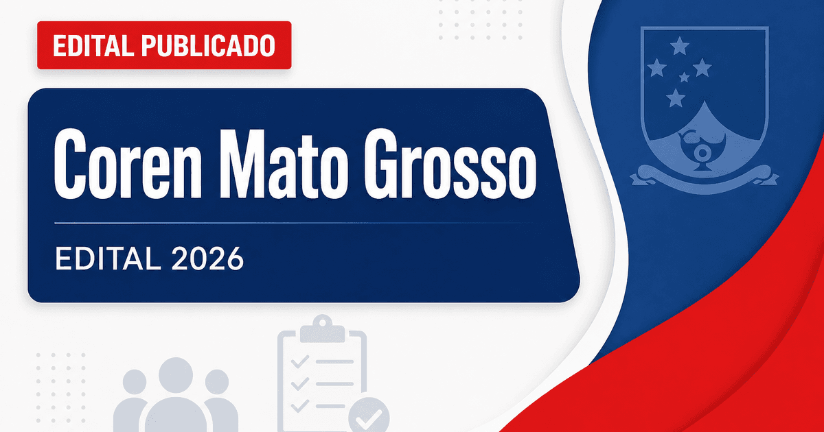 Coren - MT abre edital de processo seletivo para Auxiliar de Serviços Gerais - Conselho Regional de Enfermagem