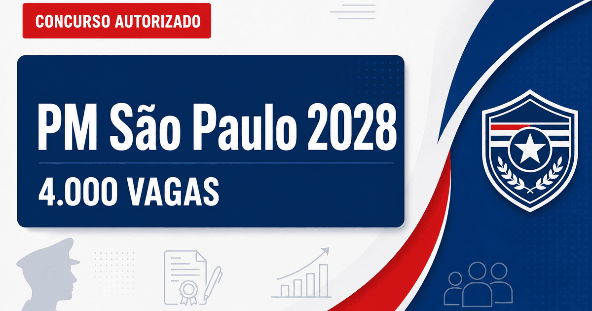 Concurso PM SP: mais 4 mil vagas são autorizadas para 2028 - Polícia Militar de São Paulo