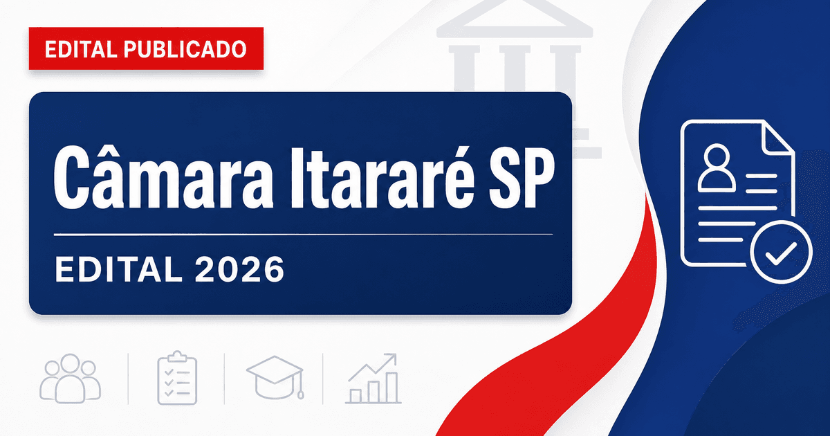 Concurso da Câmara Municipal de Itararé SP abre vaga para nível superior - Câmara Municipal de Itararé