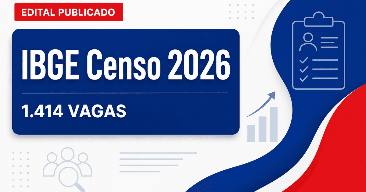 IBGE - Instituto Brasileiro de Geografia e Estatística: IBGE disponibiliza 1.414 vagas para Agente e Analista Censitário - IBGE - Instituto Brasileiro de Geografia e Estatística: IBGE disponibiliza 1.414