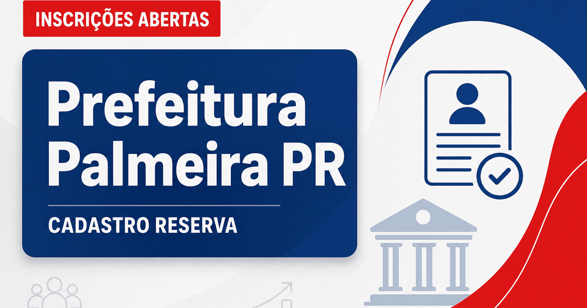 Processo seletivo Prefeitura de Palmeira PR Saúde abre cadastro reserva - Prefeitura de Palmeira