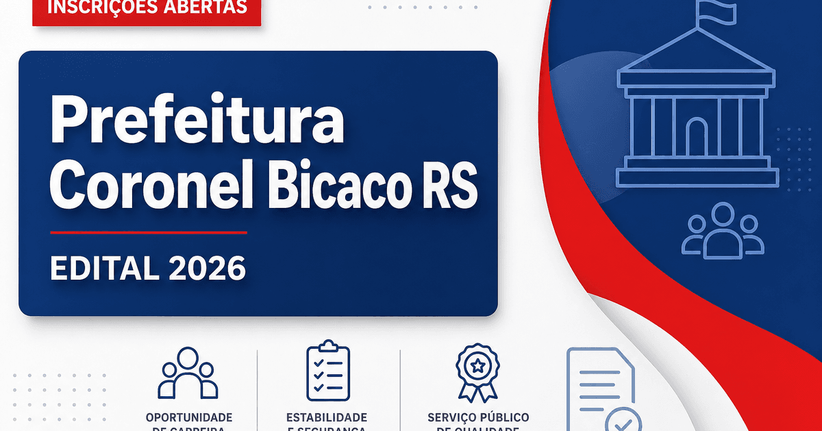 Prefeitura de Coronel Bicaco - RS abre processo seletivo para Enfermeiro e Psicólogo - Prefeitura de Coronel Bicaco