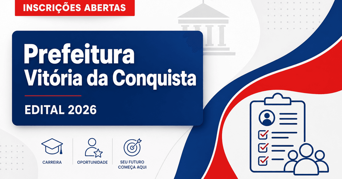 Prefeitura de Vitória da Conquista - BA abre seleção para Desenvolvedor Full Stack - Prefeitura de Vitória da Conquista