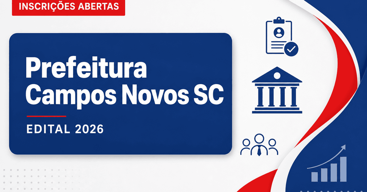 Prefeitura de Campos Novos SC abre processo seletivo para auxiliar de serviços gerais - Prefeitura de Campos Novos