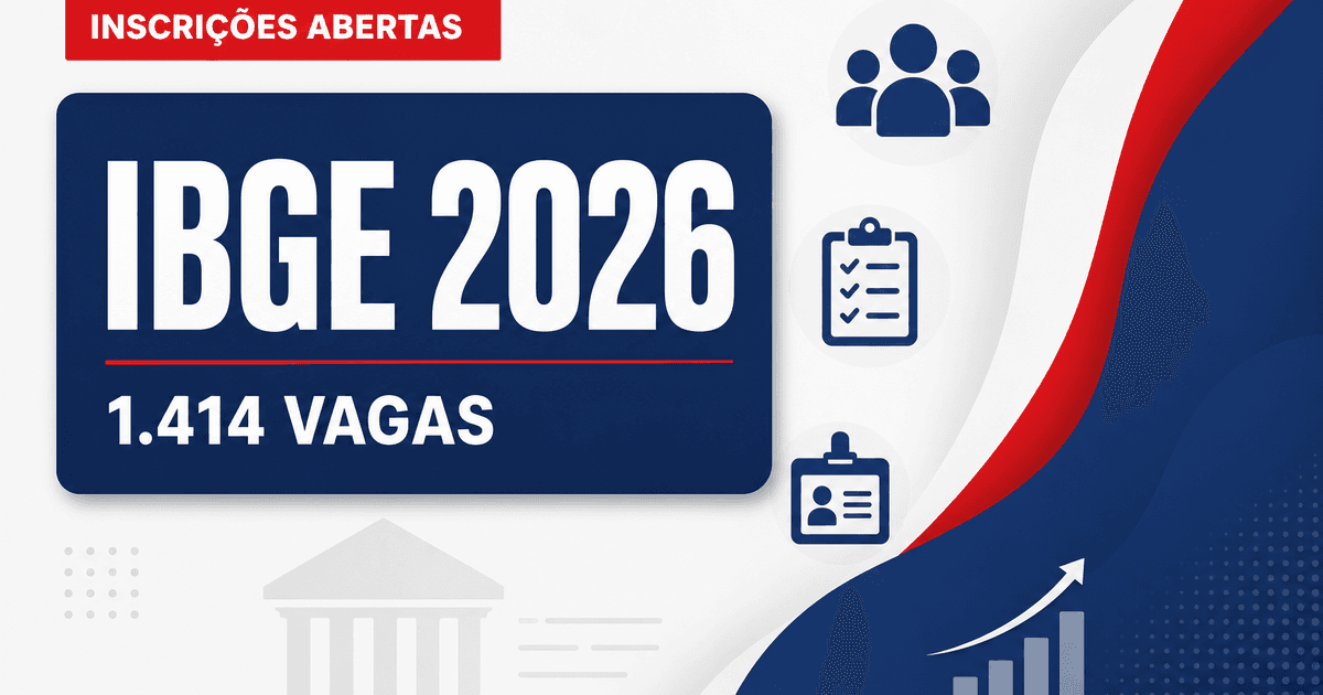 Processo seletivo do IBGE encerra inscrições para 1.414 vagas nesta quarta-feira - Processo seletivo do IBGE encerra inscriçõesra 1.414 vagas nesta quarta-feira