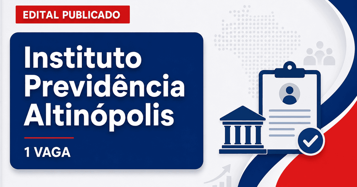 Concurso Instituto de Previdência Altinópolis SP abre 1 vaga contador - Instituto de Previdência Altinópolis