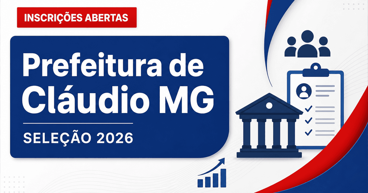 Prefeitura de Cláudio - MG abre seleção para o cargo de Operário - Prefeitura de Cláudio