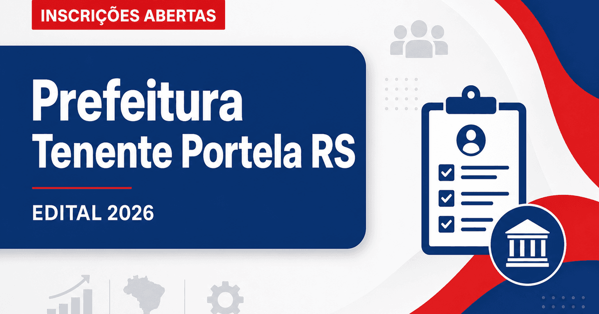 Prefeitura de Tenente Portela - RS abre seleção para Professor de Computação - Prefeitura de Tenente Portela