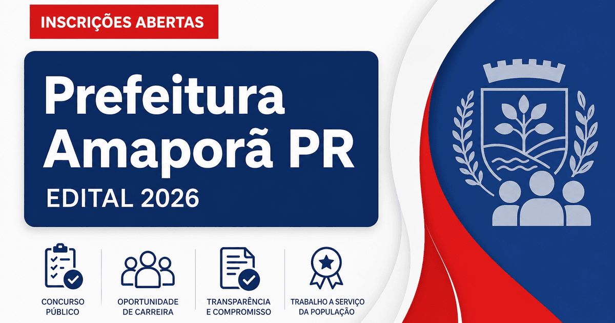 Prefeitura de Amaporã - PR abre processo seletivo com vagas imediatas e cadastro de reserva - Prefeitura de Amaporã