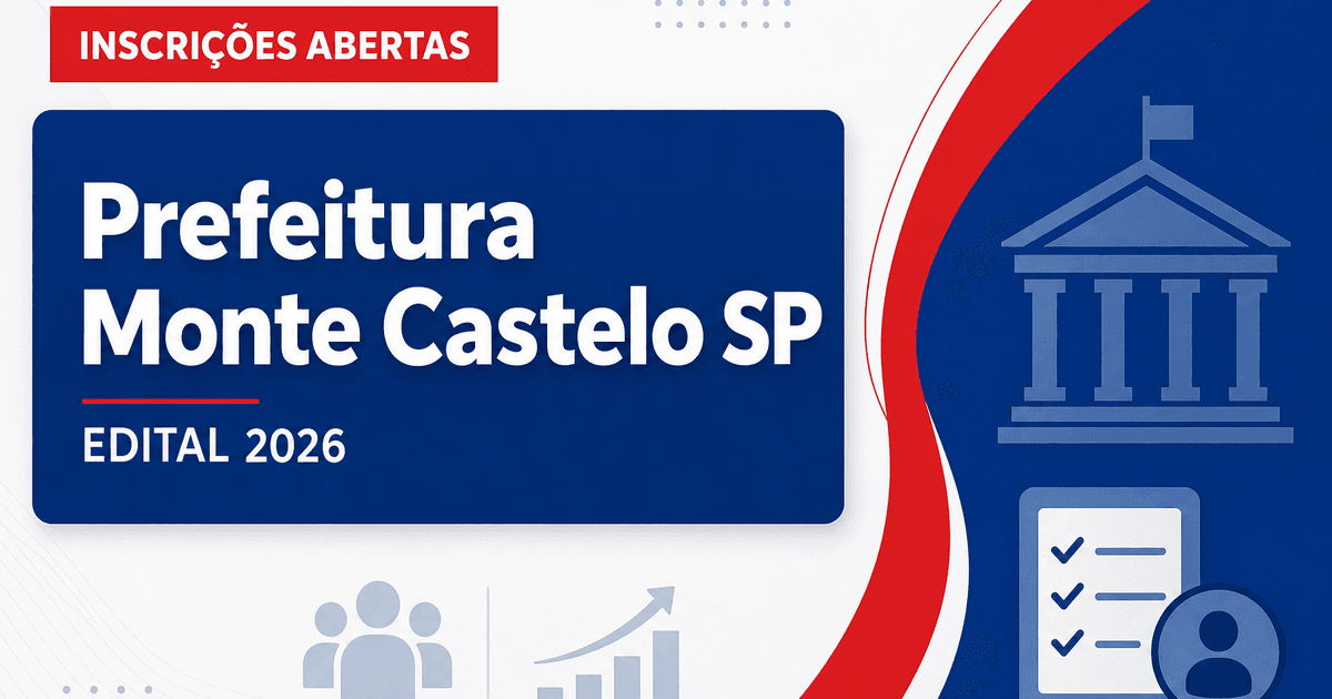 Prefeitura de Monte Castelo - SP abre concurso para Motorista do Setor da Saúde - Prefeitura de Monte Castelo