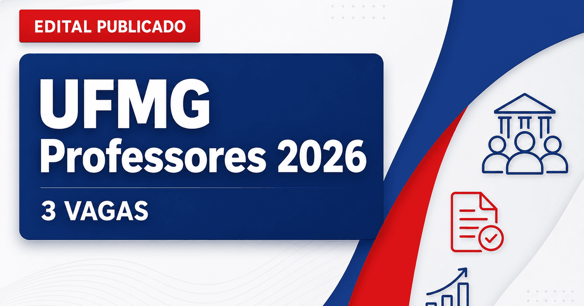 UFMG abre concursos públicos com três vagas para professores - Universidade Federal de Minas Gerais