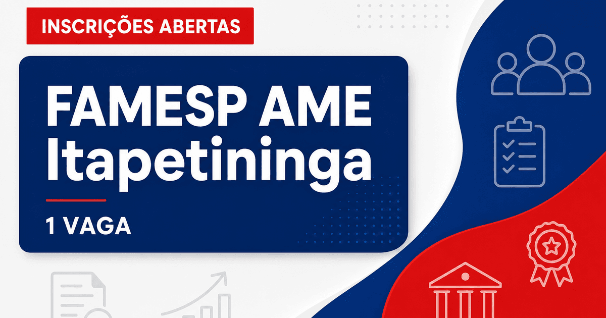 FAMESP abre vaga para técnico de laboratório no AME de Itapetininga - SP - FAMESP