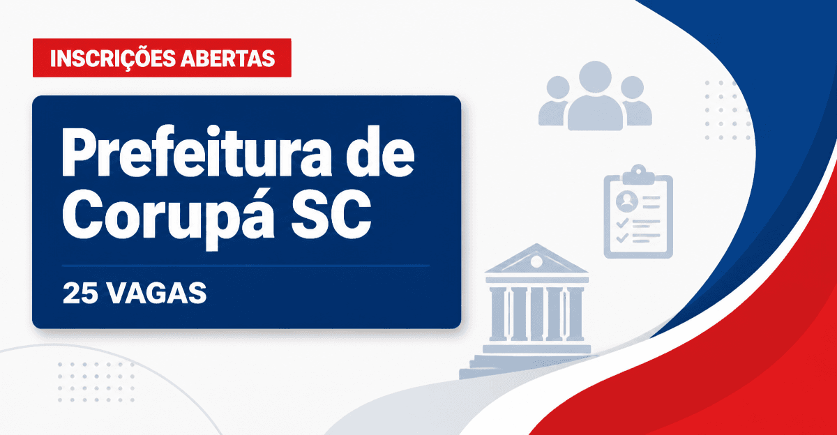 Prefeitura de Corupá: Prefeitura de Corupá - SC abre concurso com salários de até R$ 11 mil - Prefeitura de Corupá