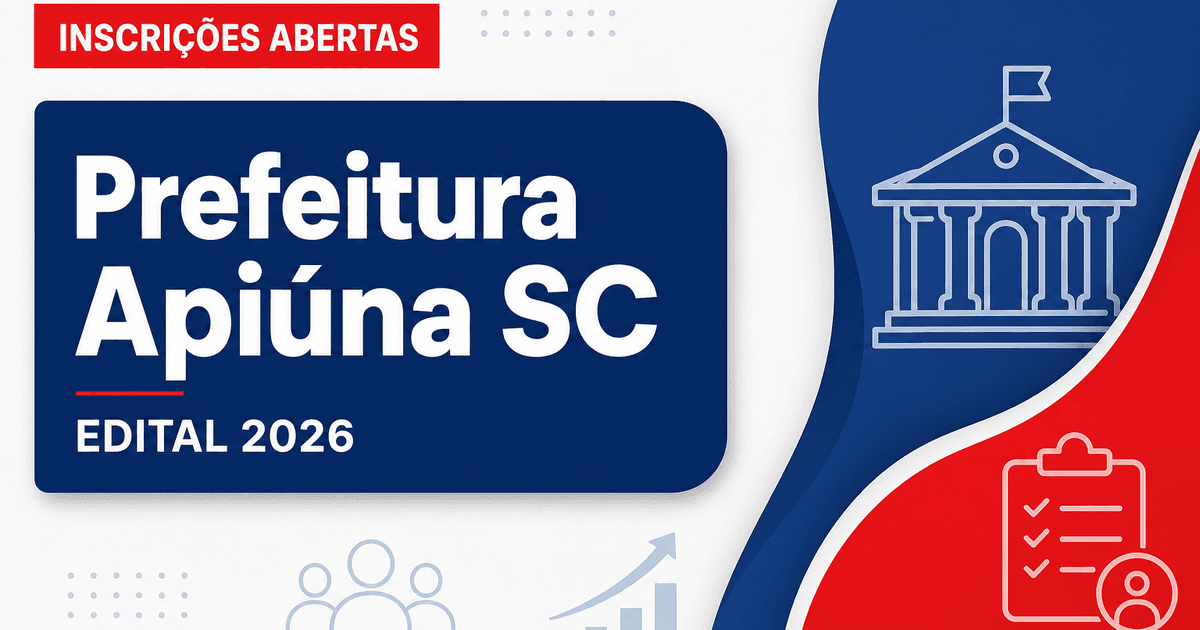 Prefeitura de Apiúna - SC abre seleção para Enfermeiro e Farmacêutico - Prefeitura de Apiúna
