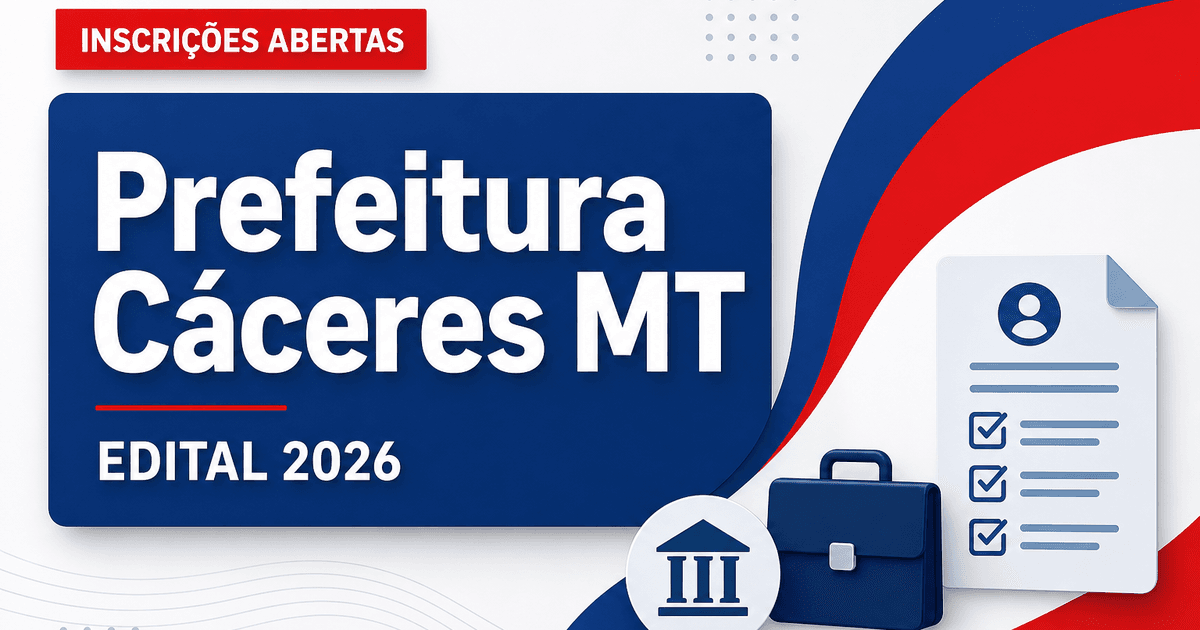 Prefeitura de Cáceres - MT abre processo seletivo para a Secretaria de Saúde - Prefeitura de Cáceres