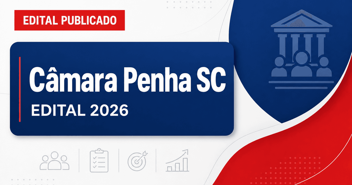 Concurso Câmara Municipal de Penha SC abre vagas para níveis médio e superior - Câmara Municipal de Penha