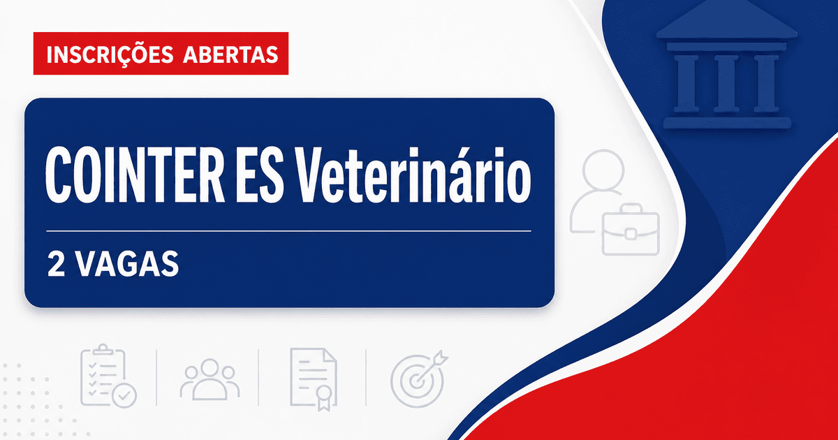 COINTER ES abre processo seletivo para médico veterinário com 2 vagas - COINTER ES
