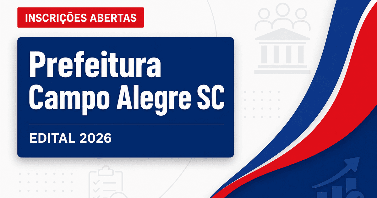 Prefeitura de Campo Alegre - SC abre processo seletivo para profissionais de nível superior na educação - Prefeitura de Campo Alegre