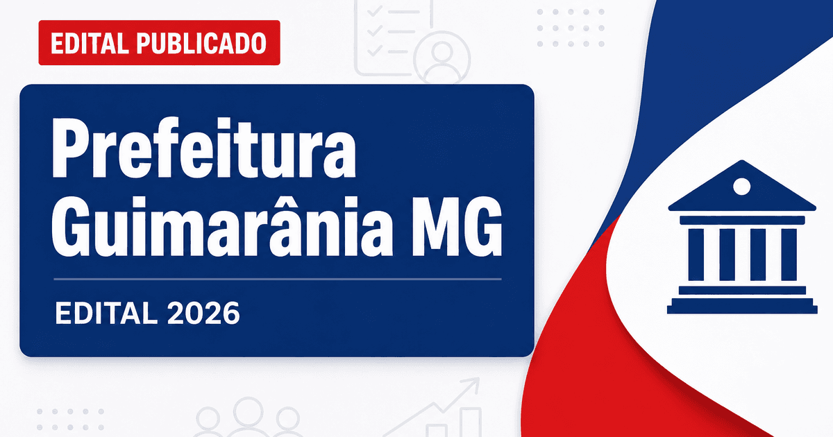 Prefeitura de Guimarânia - MG abre concurso público para fiscal tributário - Prefeitura de Guimarânia