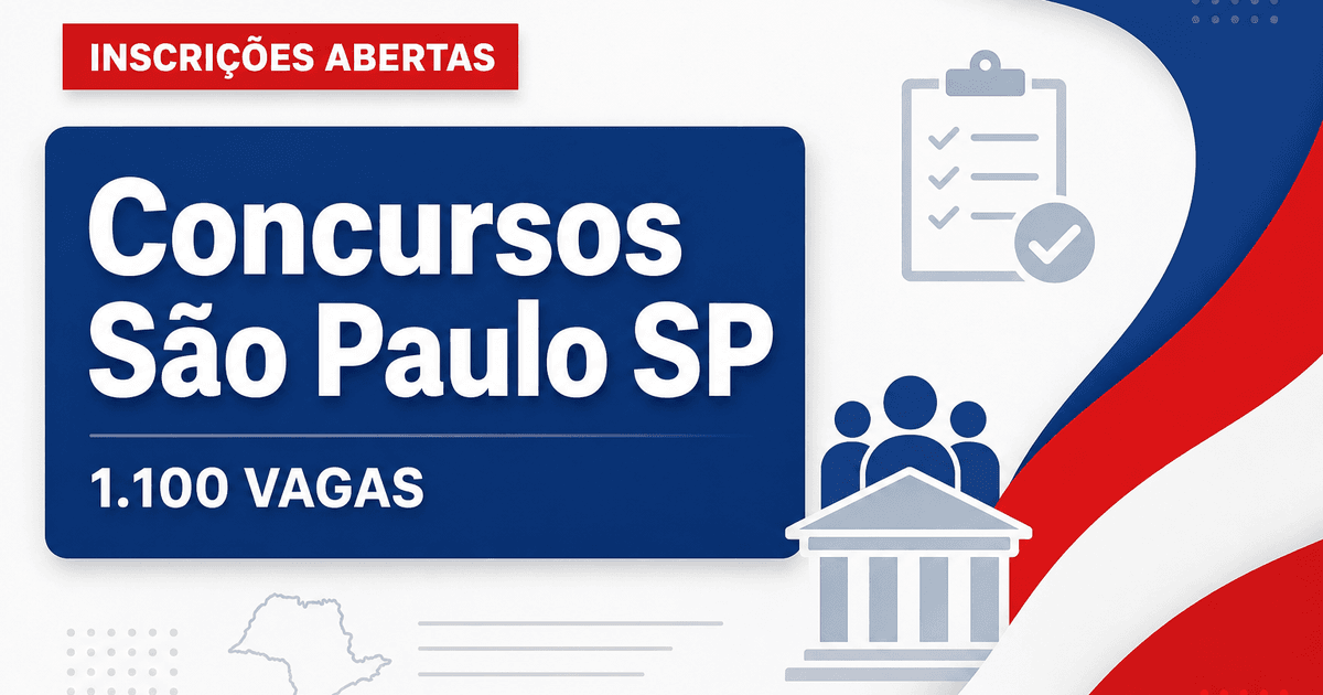 Mais de 1,1 mil vagas: veja concursos em SP que abrem e encerram inscrições nesta semana - Vários órgãos