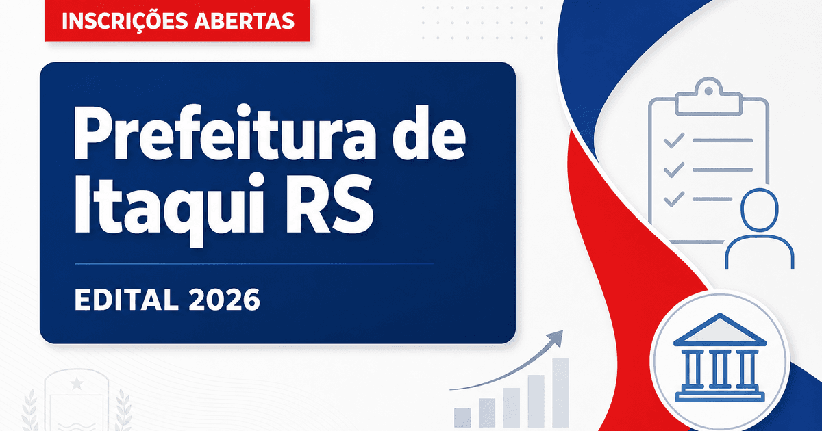 Prefeitura de Itaqui - RS abre seleção para cargos de nível fundamental incompleto - Prefeitura de Itaqui