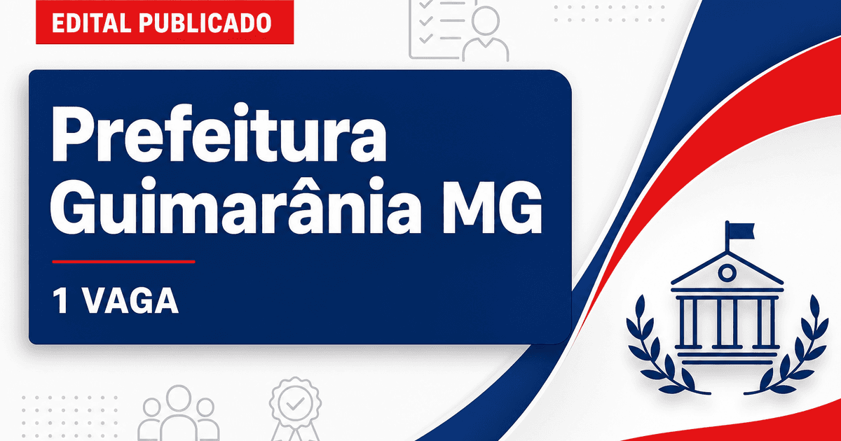 Concurso Prefeitura de Guimarânia MG abre 1 vaga para fiscal tributário - Prefeitura de Guimarânia