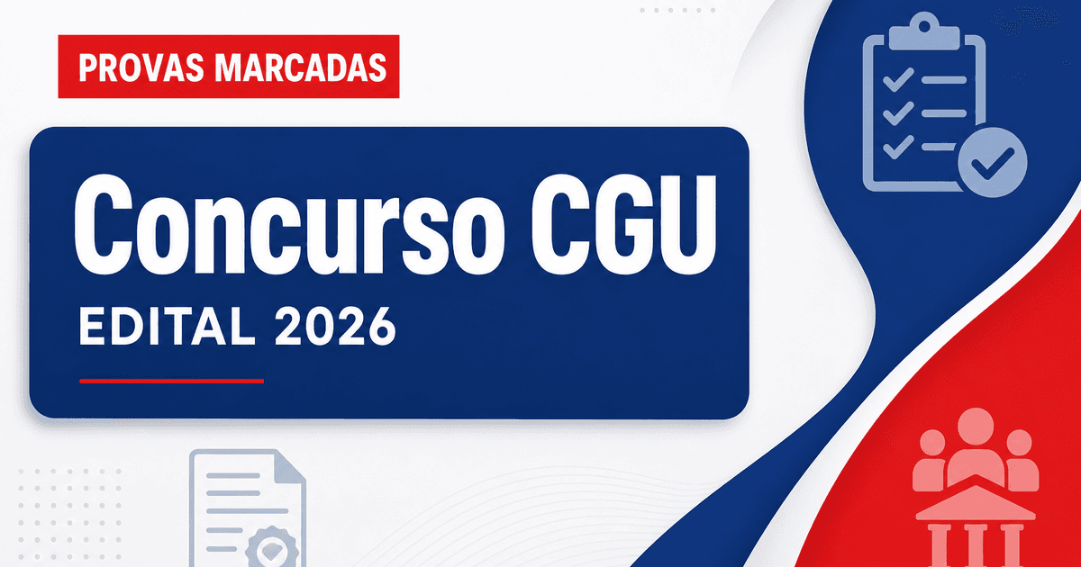 Concurso CGU tem prazos para edital e provas fixados; veja! - CGU tem prazosra edital e provas fixados; veja!