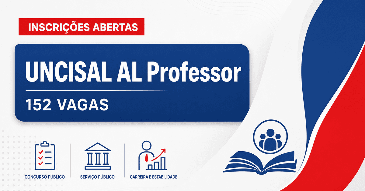 Concurso da UNCISAL abre inscrições para 152 vagas de professor - Universidade Estadual de Ciências da Saúde de Alagoas