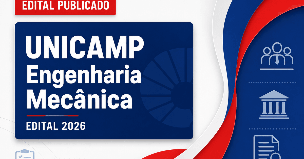 UNICAMP - SP abre concurso para Professor Doutor na Faculdade de Engenharia Mecânica - Universidade Estadual de Campinas