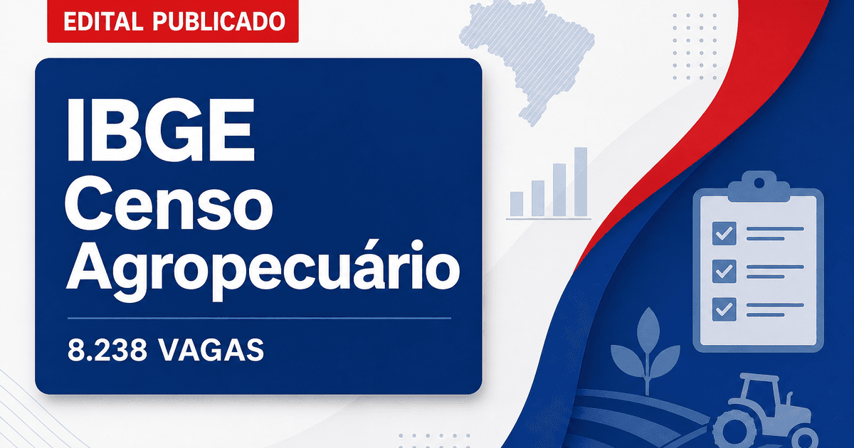 IBGE - Instituto Brasileiro de Geografia e Estatística: IBGE retifica edital de processo seletivo para o Censo Agropecuá - Instituto Brasileiro de Geografia e Estatística