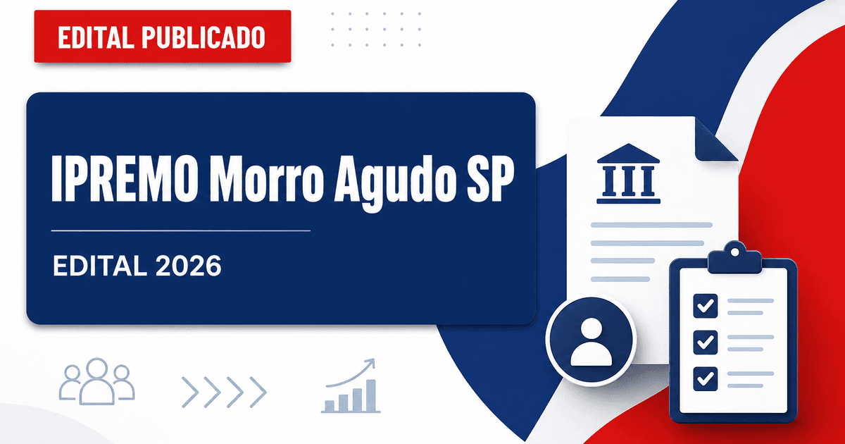 Concurso IPREMO Morro Agudo SP abre vagas para agente administrativo e serviço público - IPREMO