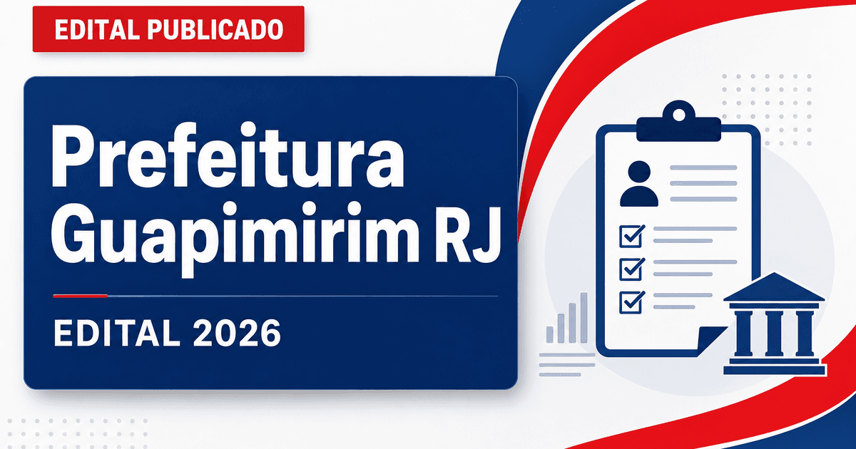 Prefeitura de Guapimirim - RJ abre concurso público com vagas para professores - Prefeitura de Guapimirim