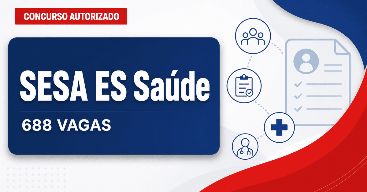 Concurso SESA ES: liberado crédito suplementar para 688 vagas - Secretaria de Estado da Saúde