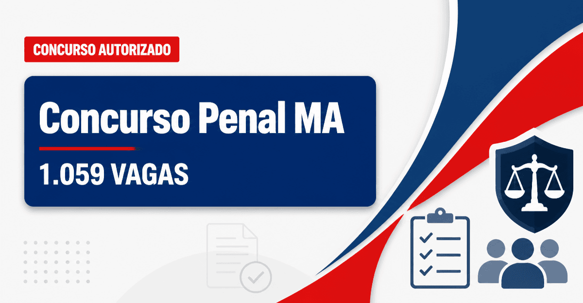 Concurso Penal MA ofertará 1.059 vagas; banca está definida! - Concurso Penal