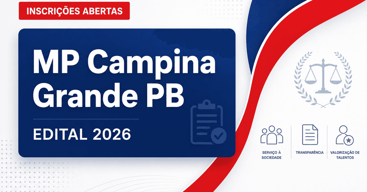 Concurso Campina Grande PB: MP pede reabertura de inscrições - Ministério Público