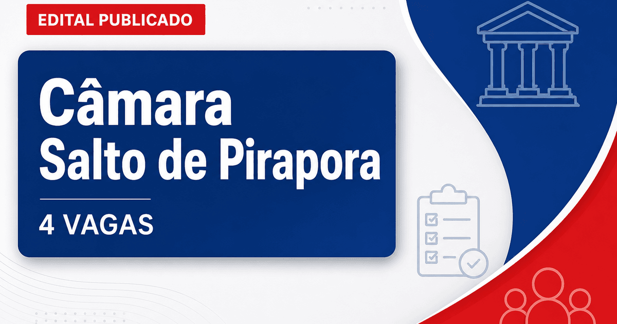 CMSP - Câmara de Salto de Pirapora: Câmara de Salto de Pirapora - SP retifica edital de concurso público - Câmara de Salto de Pirapora