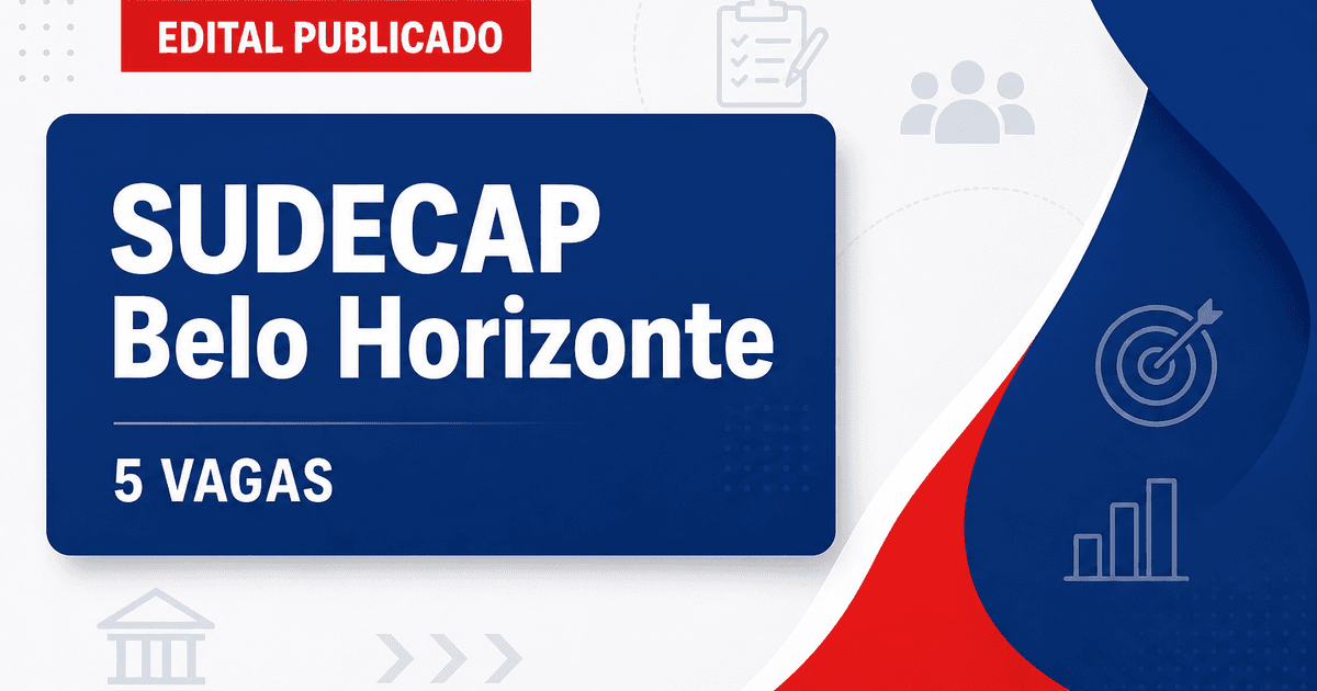 Concurso SUDECAP Belo Horizonte MG abre 5 vagas para engenheiros - SUDECAP
