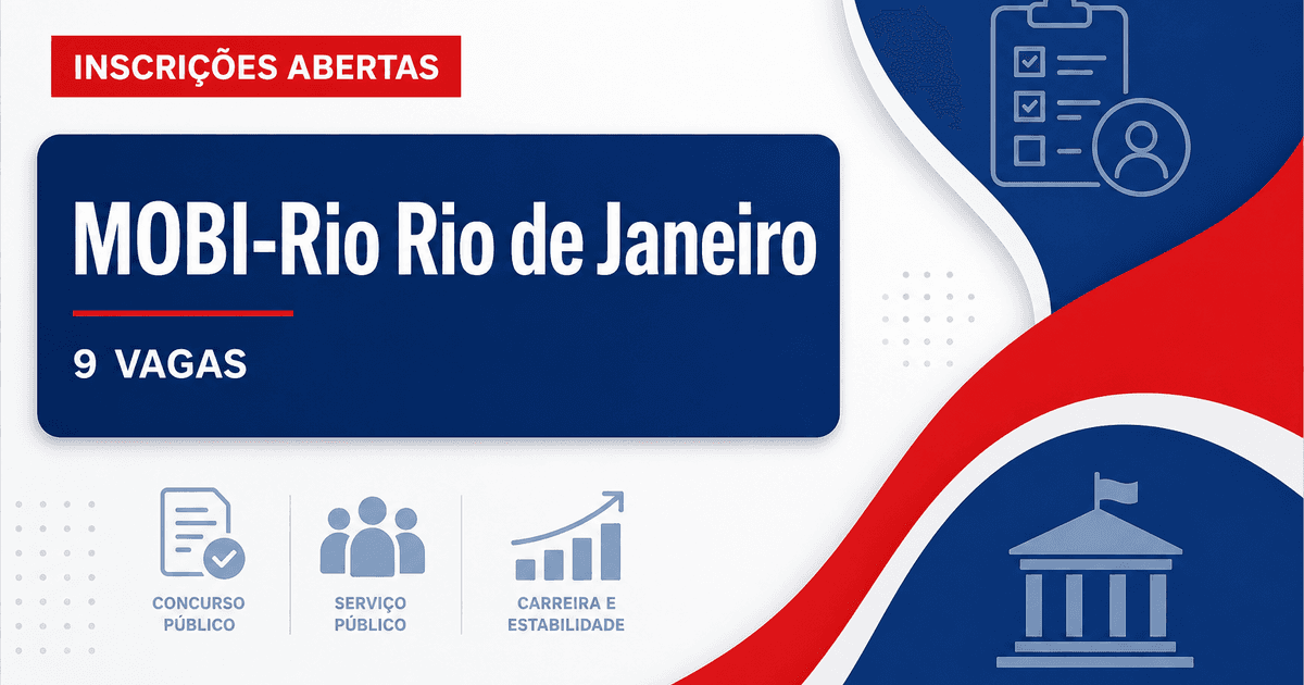 Processo seletivo MOBI-Rio Rio de Janeiro RJ abre 9 vagas imediatas - MOBI-Rio