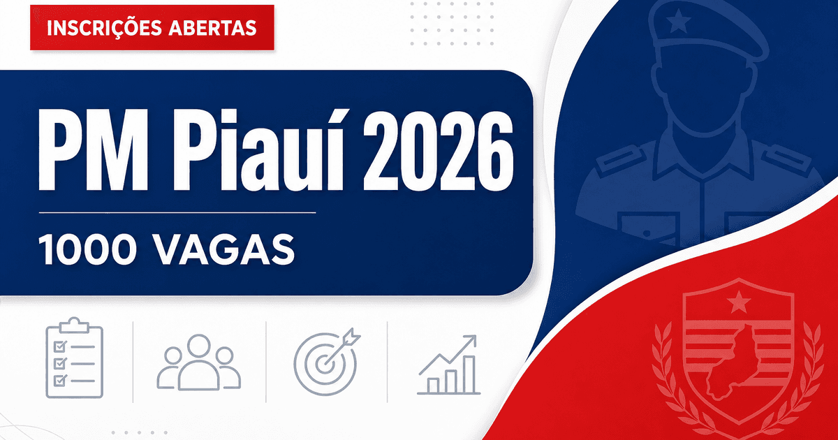 Concurso PM PI: últimas horas de inscrição para mais de mil vagas - Polícia Militar