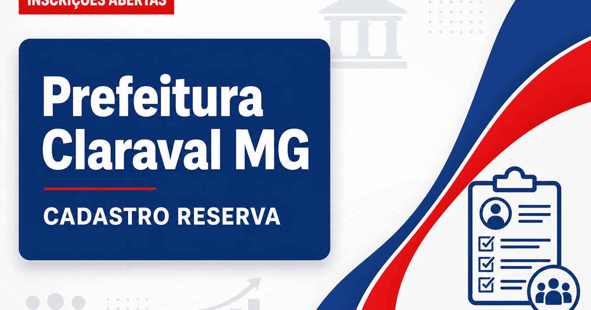 Prefeitura de Claraval - MG abre seleção para cadastro de reserva de Motorista I - Prefeitura de Claraval