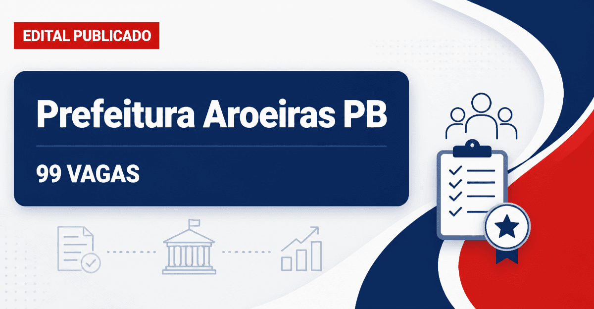 Prefeitura de Aroeiras: Prefeitura de Aroeiras - PB retifica concurso público com salários de até R$ 14 mil - Prefeitura de Aroeiras