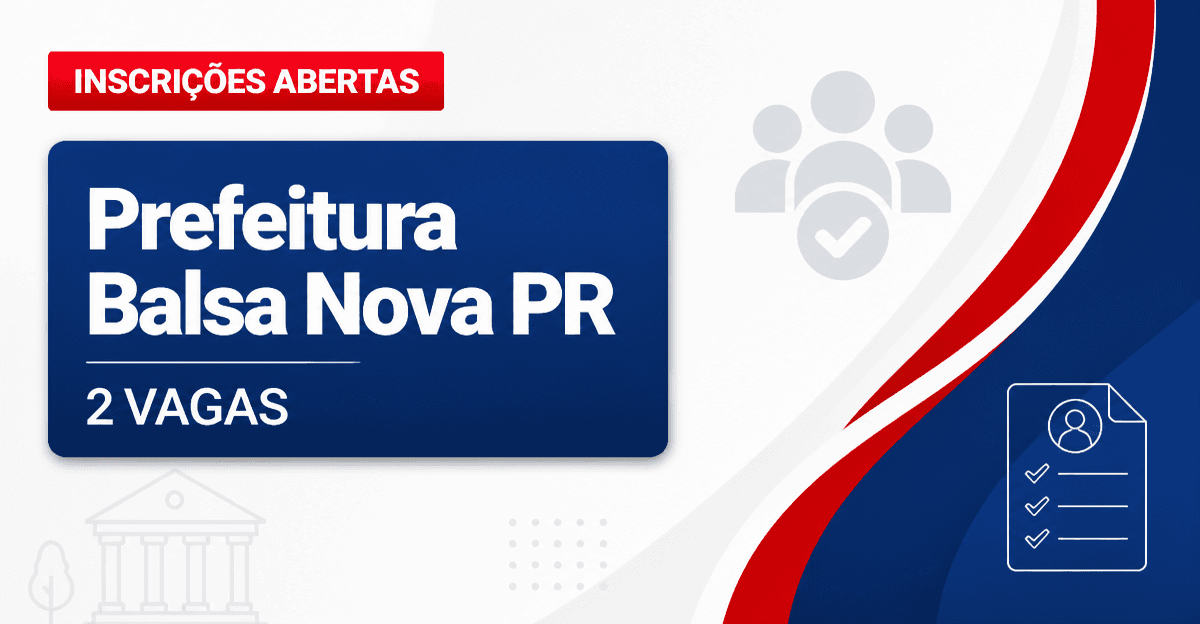Prefeitura de Balsa Nova: Prefeitura de Balsa Nova - PR abre processo seletivo para Operador de Máquinas - Prefeitura de Balsa Nova