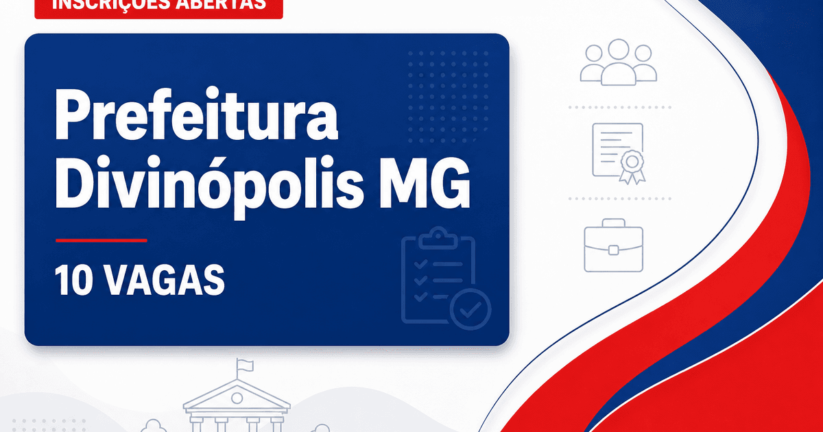 Prefeitura de Divinópolis: Prefeitura de Divinópolis - MG abre processo seletivo para profissionais de nível superior na - Prefeitura de Divinópolis